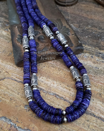 Schaef Designs Deep Purple Shell Heishi Southwestern Basics Necklace Set | Arizona