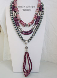 Schaef Designs Purple Spiny Oyster Shell Necklace Pairings | New Mexico