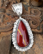 Schaef Designs Cheetah & Black Onyx Sterling Silver Stacked Stone Pendant| Arizona