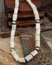  Schaef Designs deer antler & Sterling Silver bench bead Necklace | Arizona 