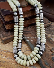 Schaef Designs Southwestern Basics Serpentine & Sterling Silver Tube Bead Necklaces | Arizona