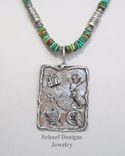  Schaef Designs Sterling Silver Southwestern Sampler Pendant | New Mexico