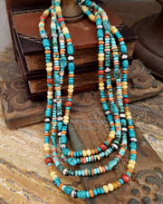 Schaef Designs Turquoise Spiny Oyster & Sterling Silver Layering Necklaces | New Mexico