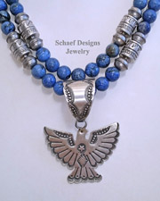  Vince Platero Thunderbird stamped sterling silver unisex pendanta | New Mexico