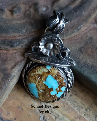 Old Coin & Turquoise Old Style Southwestern Pendant | Arizona  