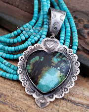Schaef Designs Southwestern Turquoise Heart Pendant | Arizona