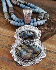 Schaef Designs Violet Hubei & Sterling Silver 2-Stone Pendant | Arizona