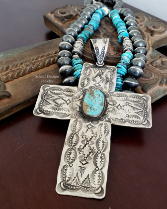  Schaef Designs Southwestern Campitos Turquoise labradorite abalone & sterling silver Native American Charms Bracelet necklace | Arizona 