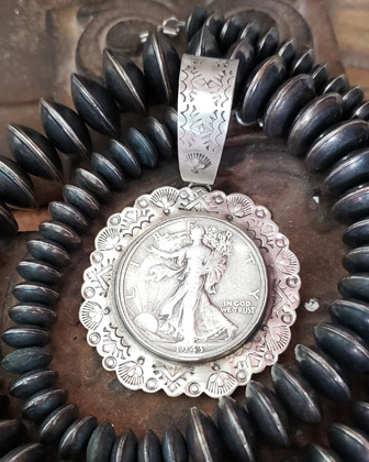 Schaef Designs Walking Liberty Half Dollar Pendant | New Mexico  