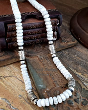  Schaef Designs White Howlite Tube Bead Necklaces | Arizona