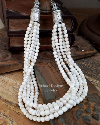 Schaef Designs 5 strand wildhorse & sterling silver Southwestern basics Necklace | Arizona 