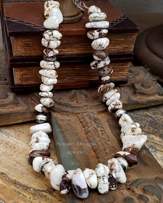  Schaef Designs wildhorse (magnesite )nugget & sterling silver single strand southwestern necklace | Southwestern basics collection | Arizona 