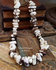 Schaef Designs Wildhorse Nugget & Sterling Silver Bench Bead Necklace | Arizona