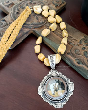 Schaef Designs Ceremonial Kingman Turquoise & Sterling Silver Southwestern Pony Pendant | Arizona