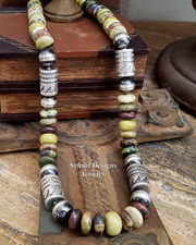 Schaef Designs Yellow Turquoise & Sterling Silver Southwestern Necklace | Arizona