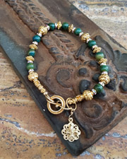 Schaef Designs AAA Peruvian Opal & 22kt gold vermeil bracelet | Arizona