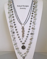 Schaef Designs gemstone labradorite, hematite, & sterling silver stacking bracelets | New Mexico