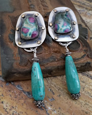 Schaef Designs Chrysoprase, Ruby & Sterling Silver Pendant & Chain Necklace | Arizona
