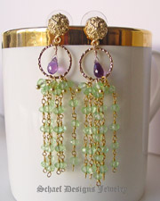  Schaef Designs Peridot, Amethyst & Gold Vermeil earrings |  New Mexico