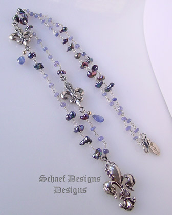 Schaef Designs Prasiolite, tanzanite & sterling silver  gemstone bracelet | New Mexico 