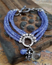 Schaef Designs Prasiolite, tanzanite & sterling silver  gemstone bracelet | Arizona