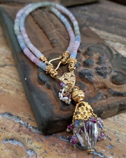 Schaef Designs Sapphire, Prasiolite, Freshwater pearl & gold vermeil necklace | Arizona 