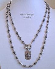 Schaef Designs Sterling Silver Rosette Tag Necklace | Arizona