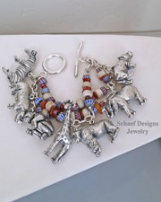 Susan Cummings Vintage Endangered Species African Animal Charm Bracelet | Schaef Designs | Arizona