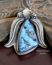 Schaef Designs Indian Chief Bridle Rosette Turquoise Pendant | Arizona