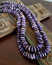 Schaef Designs Chrysocolla 5 Strand Bead & Braided Black Leather Necklace | Arizona