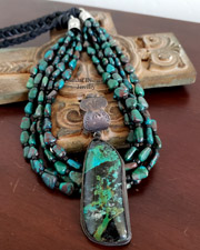Schaef Designs Morrisonite & Olive Braid Necklace | Arizona