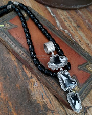 Schaef Designs black & white cowboy totem Pendant | Arizona