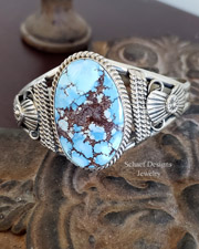 Native American Golden Hills Lavender Turquoise Cuff Bracelet | Arizona