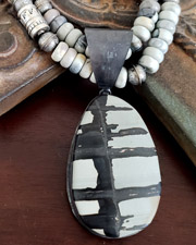 Schaef Designs Indian Paint Black Sterling Silver Pendan | Arizona