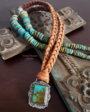 Schaef Designs Morrisonite & Stamped Sterling Silver Pendant | Arizona