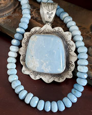 Schaef Designs Southwestern Buffalo Turquoise & Sterling Silver Tassel Necklace | Arizona