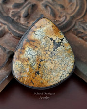 Schaef Designs Morrisonite & Stamped Sterling Silver Southwester Pendant | Arizona