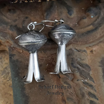 Mercury Dime Squash Blossom wire Earrings | Schaef Designs | Arizona 