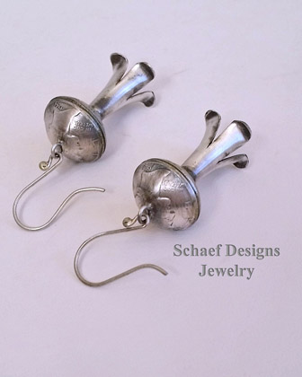 Mercury Dime Squash Blossom wire Earrings | Schaef Designs | Arizona 