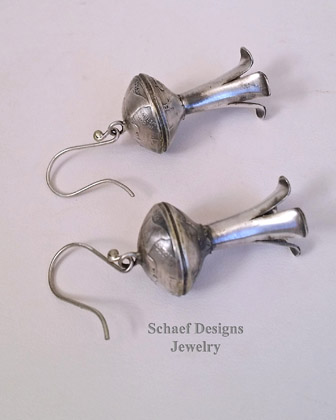 Mercury Dime Squash Blossom wire Earrings | Schaef Designs | Arizona 