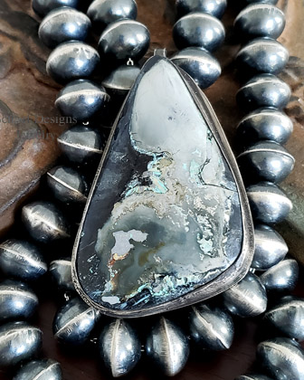 Schaef Designs New Lander Turquoise Large Pendant | Arizona  