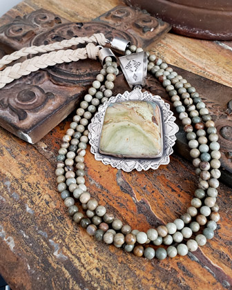 Schaef Designs Old Coin & Navajo Pearl 3 Strand Charm Bracelet | Arizona 