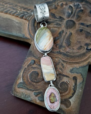 Schaef Designs Pastel Morrisonite & Silver Pendant 3 Stone Pendant | Arizona