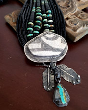 Schaef Designs Morrisonite & Olive Braid Necklace | Arizona