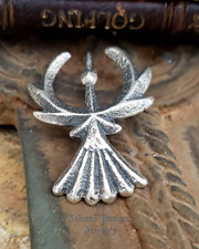  Gary Custer Tufa Cast Sterling Silver Thunderbird Pendant | Arizona 