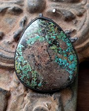 Schaef Designs Turquoise Totem Black Sterling Silver 3 Stone Pendant | Arizona