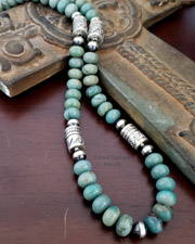 Schaef Designs Soft Teal Tube Bead Necklace | Arizona