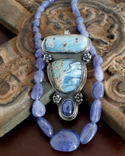 Schaef Designs Tanzanite Leland Blue Black Silver Totem Pendant | Arizona