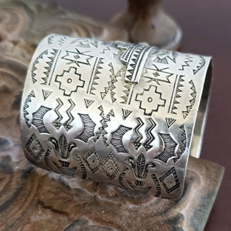 Native American Thunderbird Symbol Sterling Silver Cuff Bracelet | Arizona 