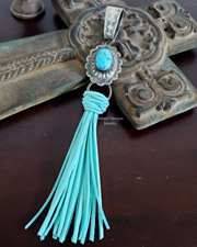 Schaef Designs Turquoise Concho Tassel Pendant | Arizona